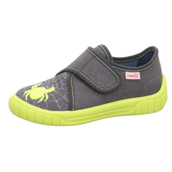 PANTOFLE TEKSTYLNE KAPCIE SUPERFIT BILL GRAU/GELB 1-000271-2110