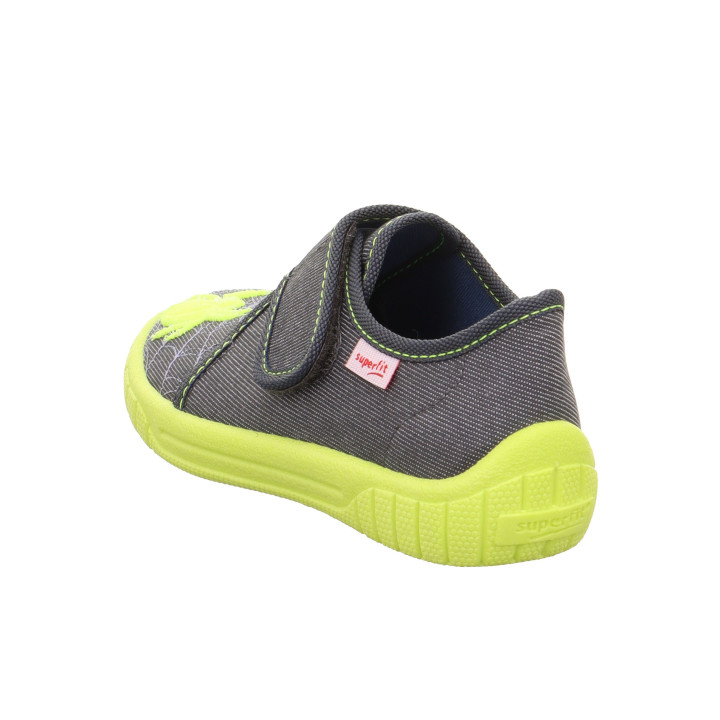 PANTOFLE TEKSTYLNE KAPCIE SUPERFIT BILL GRAU/GELB 1-000271-2110