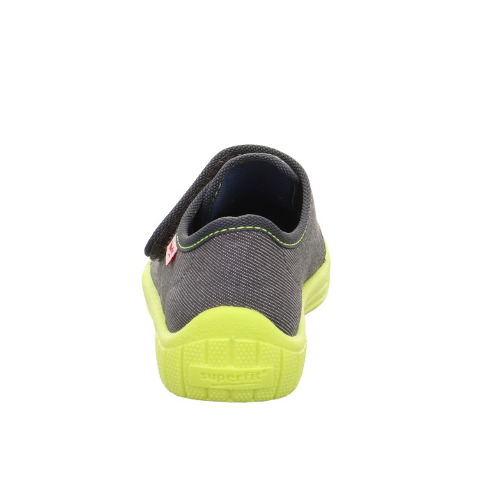 PANTOFLE TEKSTYLNE KAPCIE SUPERFIT BILL GRAU/GELB 1-000271-2110