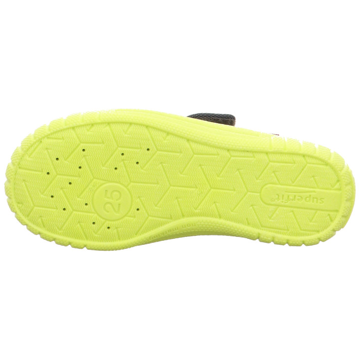 PANTOFLE TEKSTYLNE KAPCIE SUPERFIT BILL GRAU/GELB 1-000271-2110