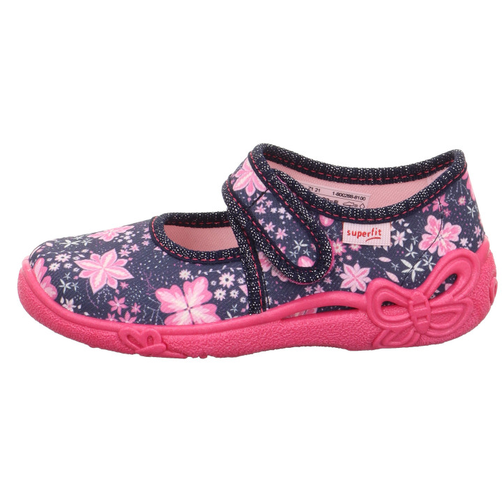 PANTOFLE TEKSTYLNE KAPCIE SUPERFIT BELINDA BLAU 1-800288-8100