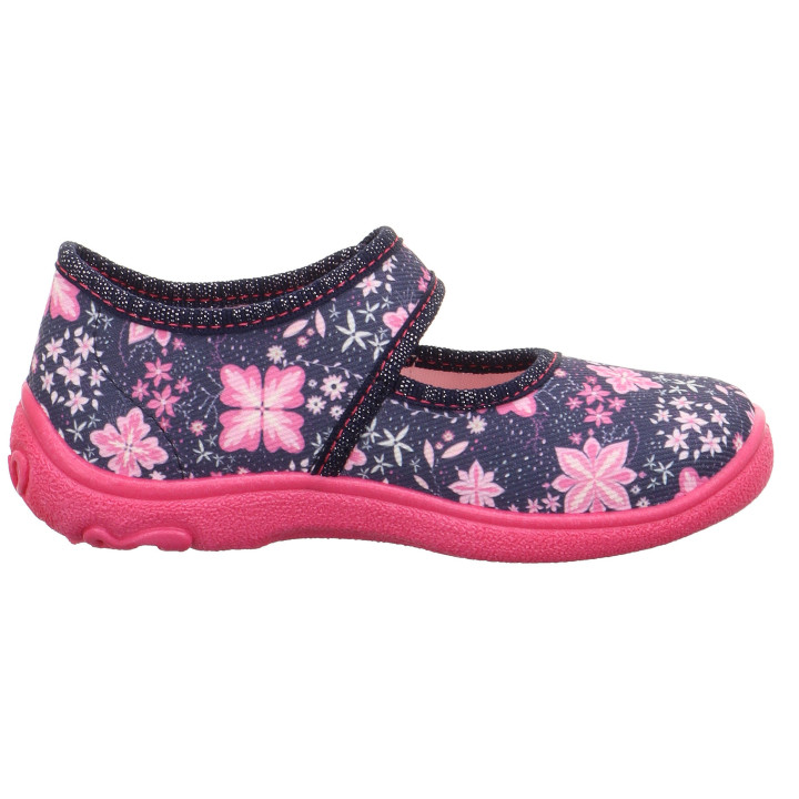 PANTOFLE TEKSTYLNE KAPCIE SUPERFIT BELINDA BLAU 1-800288-8100