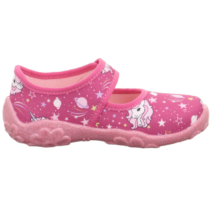 PANTOFLE TEKSTYLNE KAPCIE SUPERFIT BONNY ROSA/MEHRFARBIG 1-800283-5550