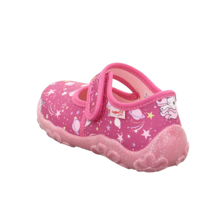 PANTOFLE TEKSTYLNE KAPCIE SUPERFIT BONNY ROSA/MEHRFARBIG 1-800283-5550