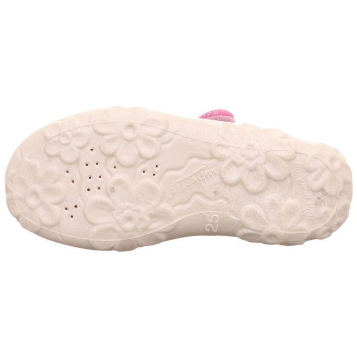 PANTOFLE TEKSTYLNE KAPCIE SUPERFIT BONNY ROSA/MEHRFARBIG 1-000281-5560