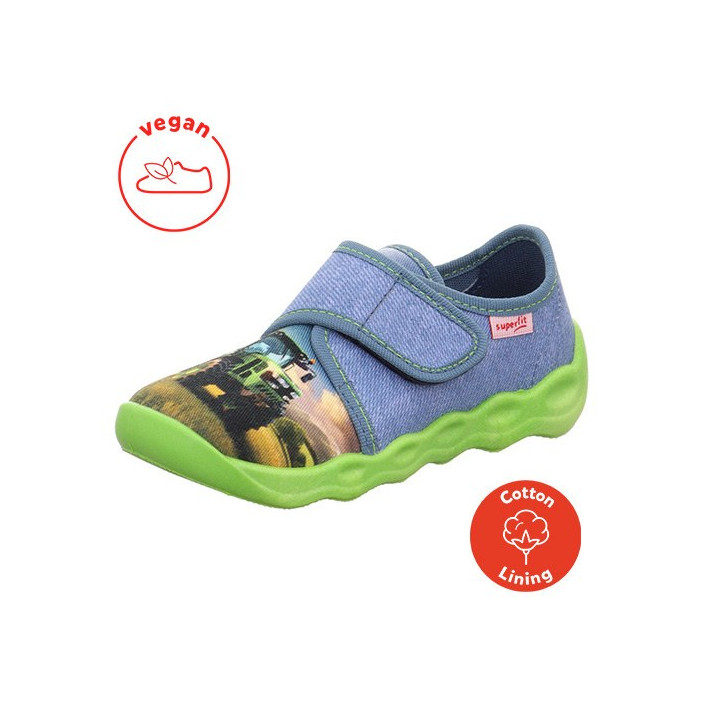 TEXTILE SLIPPERS SUPERFIT BUBBLE BLAU 1-006274-8050