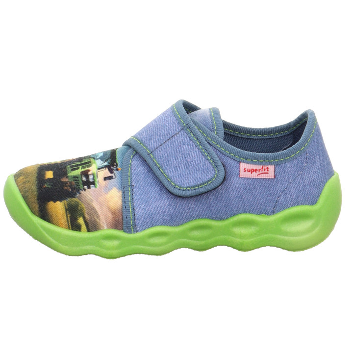 TEXTILE SLIPPERS SUPERFIT BUBBLE BLAU 1-006274-8050