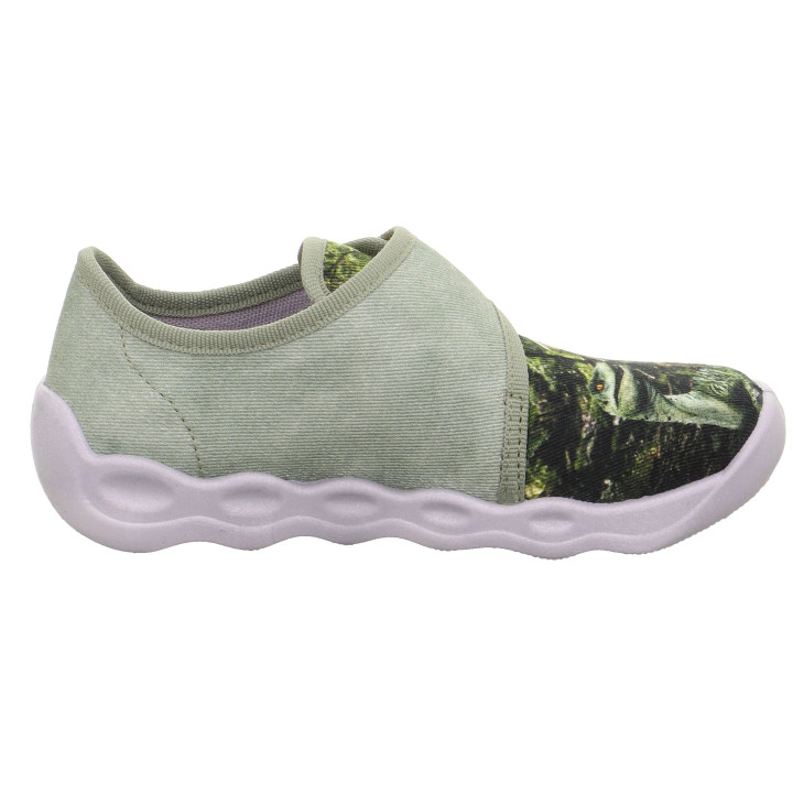 PANTOFLE TEKSTYLNE KAPCIE SUPERFIT BUBBLE GRUN 1-006274-7530