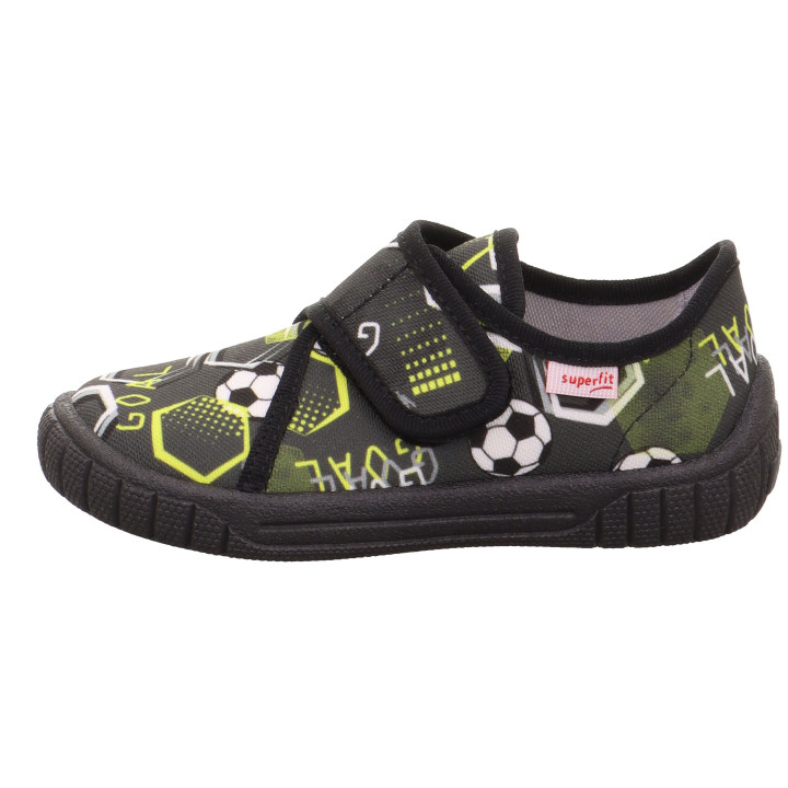 PANTOFLE TEKSTYLNE KAPCIE SUPERFIT BILL SCHWARZ/MEHRFARBIG 1-000279-0010
