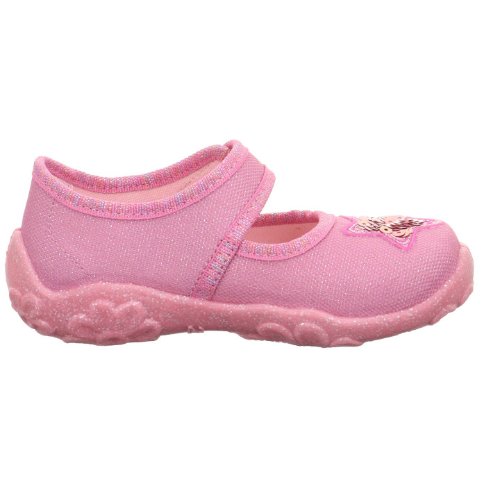 PANTOFLE TEKSTYLNE KAPCIE SUPERFIT BONNY ROSA 1-000280-5530