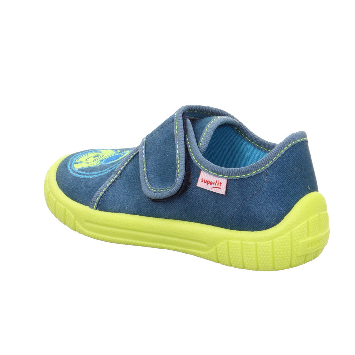 PANTOFLE TEKSTYLNE KAPCIE SUPERFIT BILL BLAU/GELB 1-000271-8180