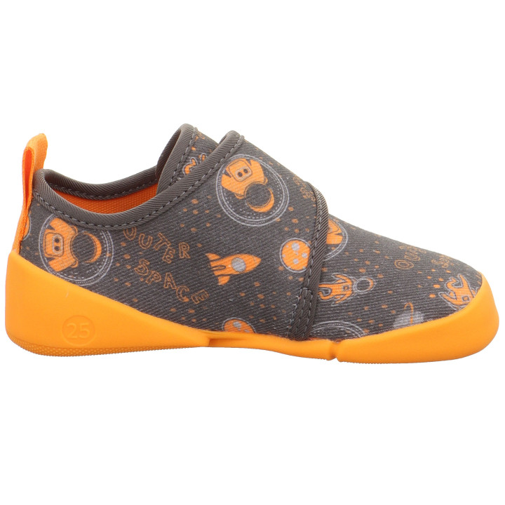 PANTOFLE TEKSTYLNE KAPCIE BAREFOOT SUPERFIT VENTI GRAU/MEHRFARBIG 1-006700-2010