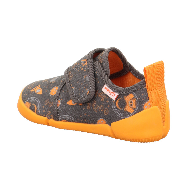 PANTOFLE TEKSTYLNE KAPCIE BAREFOOT SUPERFIT VENTI GRAU/MEHRFARBIG 1-006700-2010