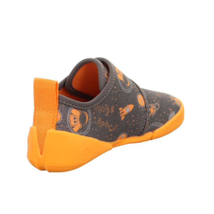 PANTOFLE TEKSTYLNE KAPCIE BAREFOOT SUPERFIT VENTI GRAU/MEHRFARBIG 1-006700-2010