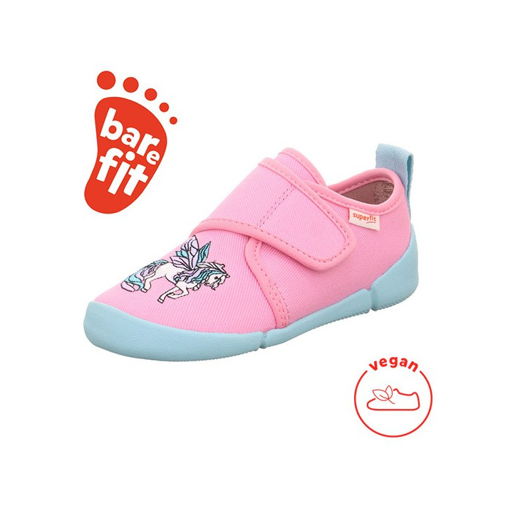 TEXTILE SLIPPERS BAREFOOT SUPERFIT VENTI ROSA 1-006706-5510