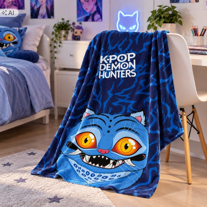 FLEECE BLANKET CORAL 130 X 160 CM K-POP DEMON HUNTERS BZYASH3KPO-FB