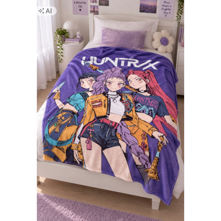 FLEECE BLANKET CORAL 130 X 160 CM K-POP DEMON HUNTERS BZYB5LWKPO-FB
