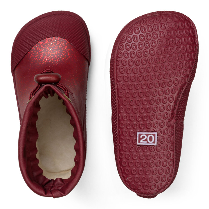 WINTER RUBBER BOOTS BAREFOOT BUNDGAARD MALIK BERRY SPARKLE