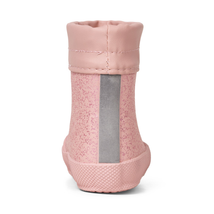 Bundgaard - Super miękkie kalosze ocieplane barefoot Malik Vintage Rose Sparkle