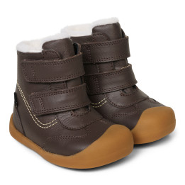 WINTER SHOES BAREFOOT BUNDGAARD PIXI DARK BROWN MEMBRANE TEX