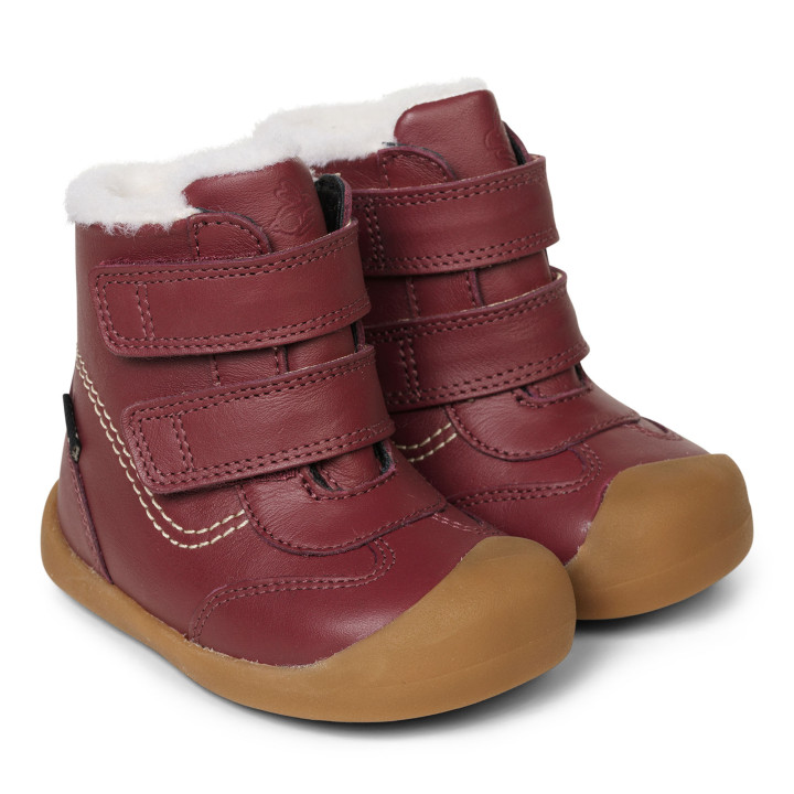 Bundgaard - Trzewiki dziecięce zimowe barefoot Pixi Berry membrana TEX