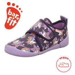 TEXTILE SLIPPERS BAREFOOT SUPERFIT VENTI VIOLA/MEHRFARBIG 1-006700-8520