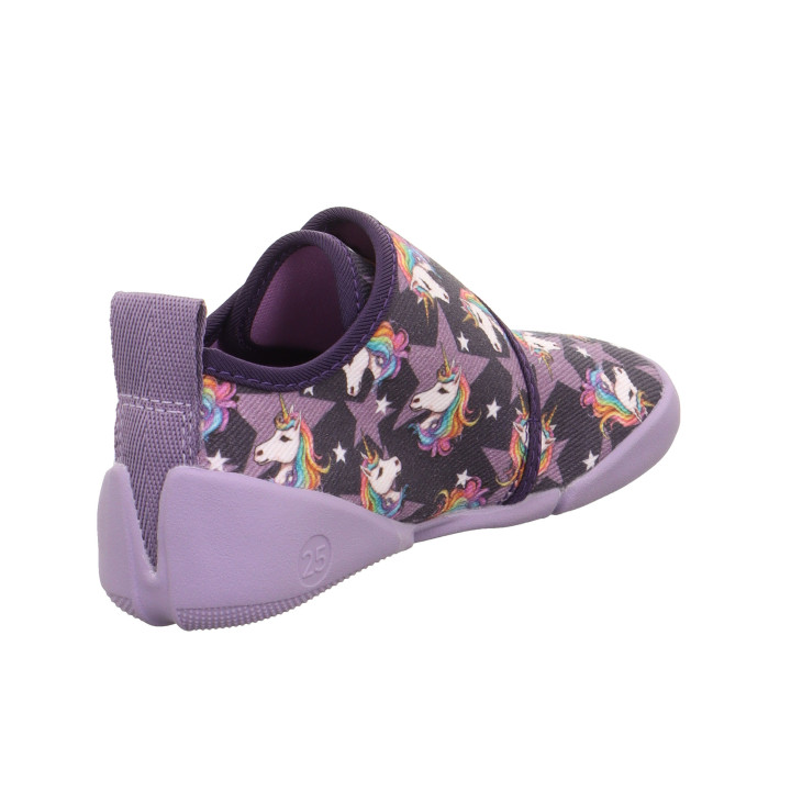 TEXTILE SLIPPERS BAREFOOT SUPERFIT VENTI VIOLA/MEHRFARBIG 1-006700-8520