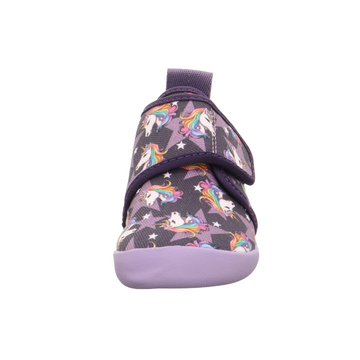 Superfit - Tekstylne kapcie barefoot Venti Barefit Viola/Mehrfarbing