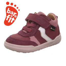 Superfit - Trzewiki dziecięce barefoot Superfree Barefit Red/Purple Gore-Tex
