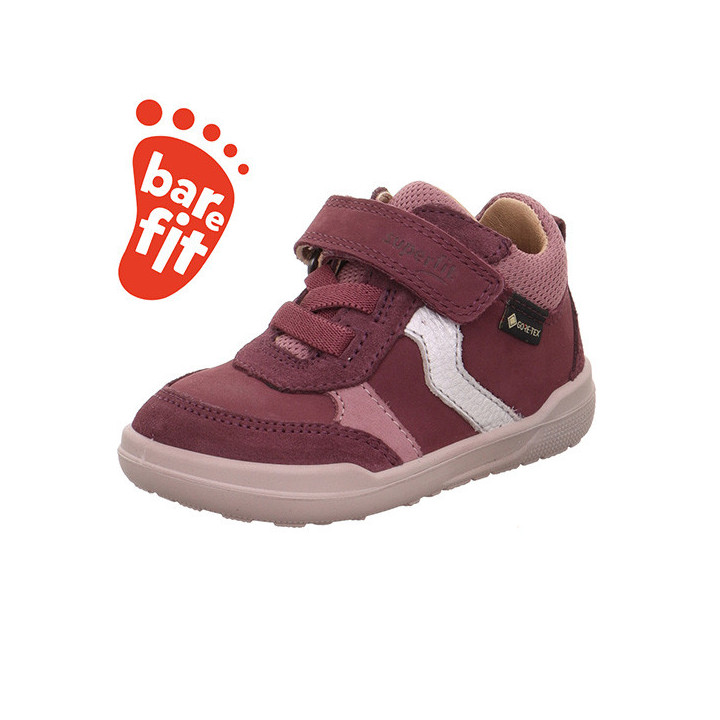 Superfit - Trzewiki dziecięce barefoot Superfree Barefit Red/Purple Gore-Tex