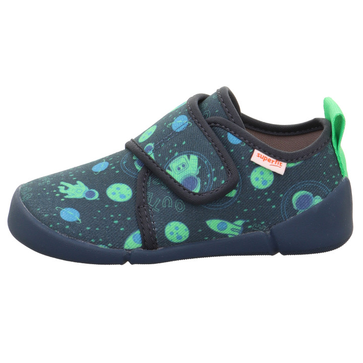 Superfit - Tekstylne kapcie barefoot Venti Barefit Blue/Multicolor
