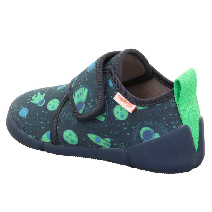 TEXTILE SLIPPERS BAREFOOT SUPERFIT VENTI BLUE/MULTICOLOR 1-006700-8030