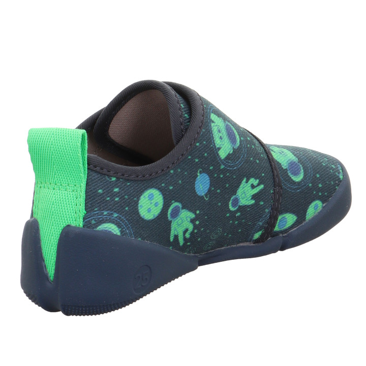 Superfit - Tekstylne kapcie barefoot Venti Barefit Blue/Multicolor