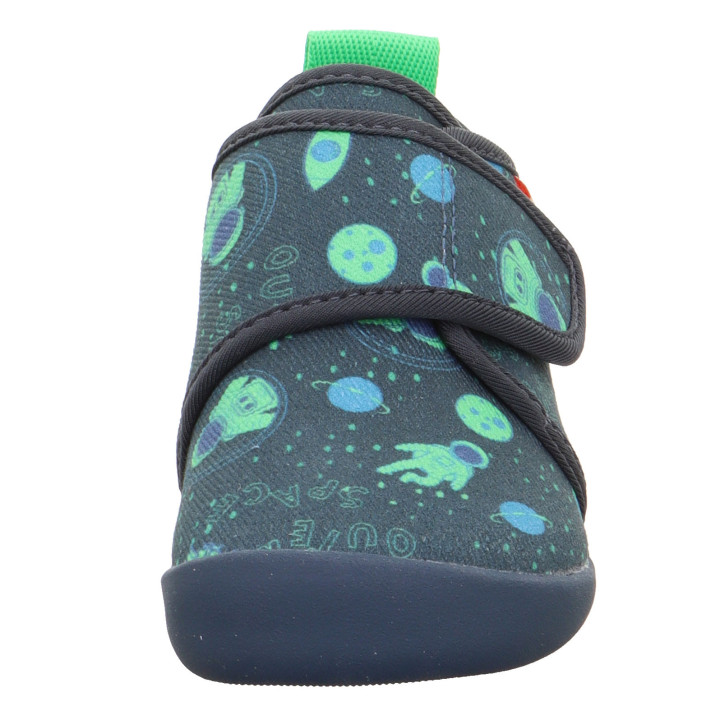 Superfit - Tekstylne kapcie barefoot Venti Barefit Blue/Multicolor