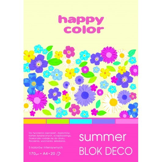 BLOCK A4 HAPPY COLOR DECO SUMMER 170G