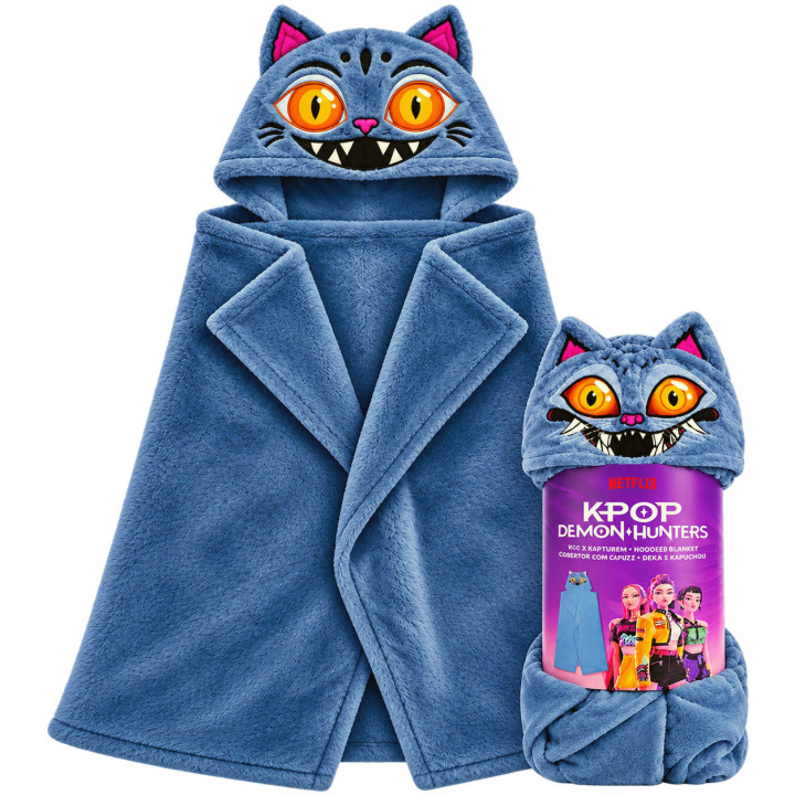 K-POP DEMON HUNTERS Hooded Blanket 120 x 150 cm Blue | Halantex