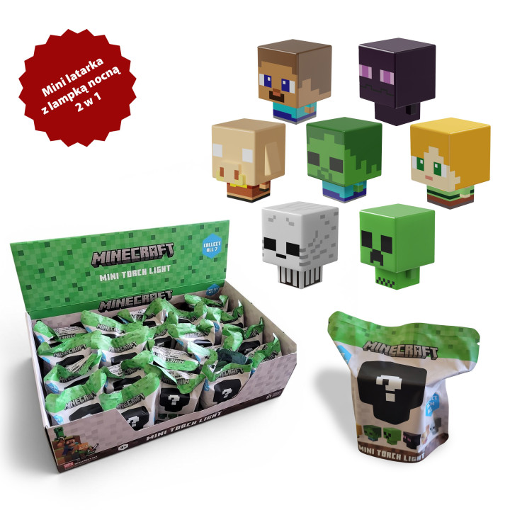 Minecraft Mini Torch Light – Figurka LED Niespodzianka