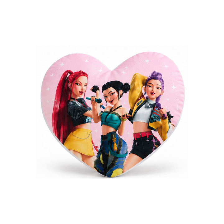K-Pop Demon Hunters Heart Cushion 40 cm – Huntrix