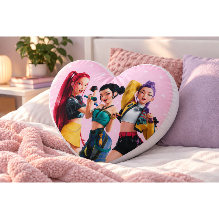 Poduszka serce K-Pop Demon Hunters 40 cm – Huntrix