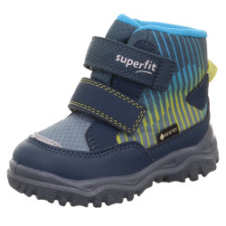 Superfit HUSKY+ 1-006065-8000 – śniegowce dziecięce GORE-TEX niebieskie/żółte