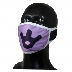 FACE MASK 4PLY EAR LOOP ACTIVE SILVER IONS CAT PURPLE MOUTH