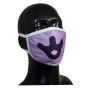 FACE MASK 4PLY EAR LOOP ACTIVE SILVER IONS CAT PURPLE MOUTH