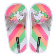KLAPKI BASENOWE IPANEMA URBAN SLIDE KIDS WHITE/CLEAR GLITTER