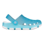 KIDS’ CLOGS COQUI JUMPER FLUO TURQUOISE/WHITE