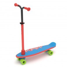 CHILLAFISH SKATIESKOOTIE FOUR-WHEELED CUSTOMISABLE SCOOTER AND SKATEBOARD IN ONE RED MIX
