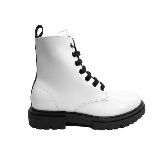 BOTKI OCIEPLANE TOMMY HILFIGER LACE-UP BOOT WHITE