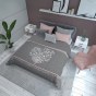 DOUBLE-SIDED QUILTED BEDSPREAD 170 X 210 CM I LOVE YOU