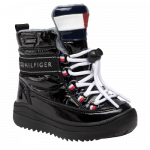 ŚNIEGOWCE TOMMY HILFIGER TECHNICAL BOTTIE BLACK WATERPROOF