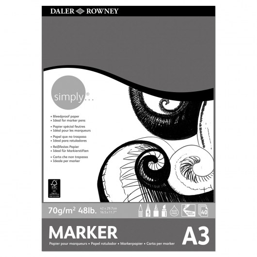 DALER-ROWNEY BLOK DO MARKERÓW A3 SIMPLY 29,7 X 42,0 CM