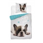 SINGLE DUVET SET HOLLAND YOUNG COLLECTION 160 X 200 CM FRENCH BULLDOG 2726A